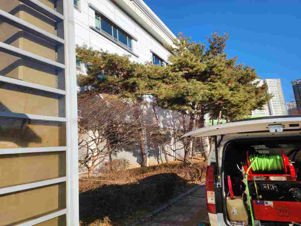 동대문구 건물 외부 고압세척 작업